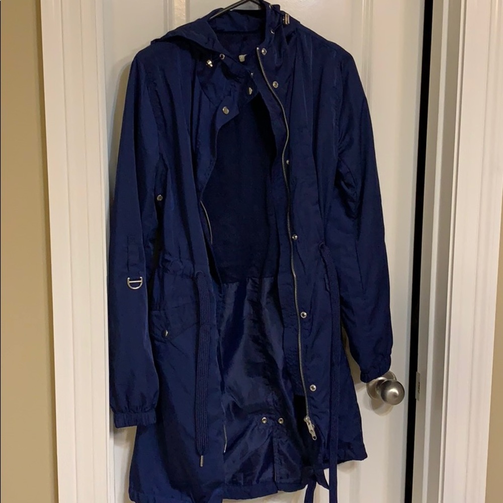 Navy rain jacket - Picture 3 of 3